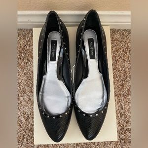 White House Black Market black studded Flat shoes.